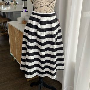 Chicwish Striped Pleated A-line Skirt